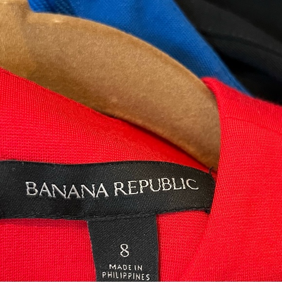 Banana Republic Red Trapeze Dress Pockets! - Picture 2 of 3